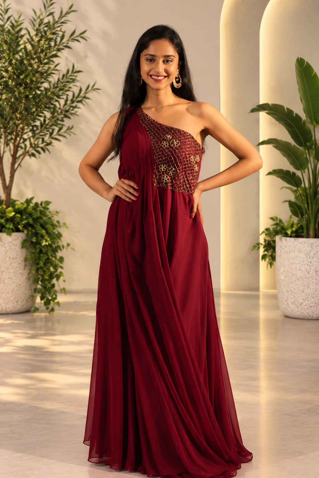 Noor — The Burgundy Drape